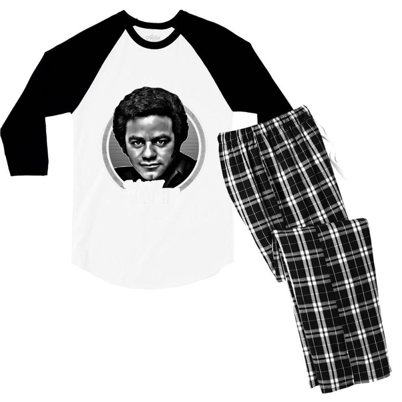 Johnny Mathis    70s Retro Fan Art Men's 3/4 Sleeve Pajama Set | Artistshot