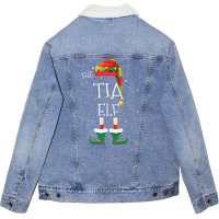 Tia Elf Family Matching Christmas Group Funny Pajama Gift Unisex Sherpa-lined Denim Jacket | Artistshot