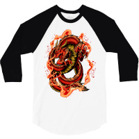 Racing Dragon 3/4 Sleeve Shirt | Artistshot