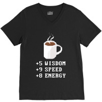 Coffee Plus To Stats V-neck Tee | Artistshot