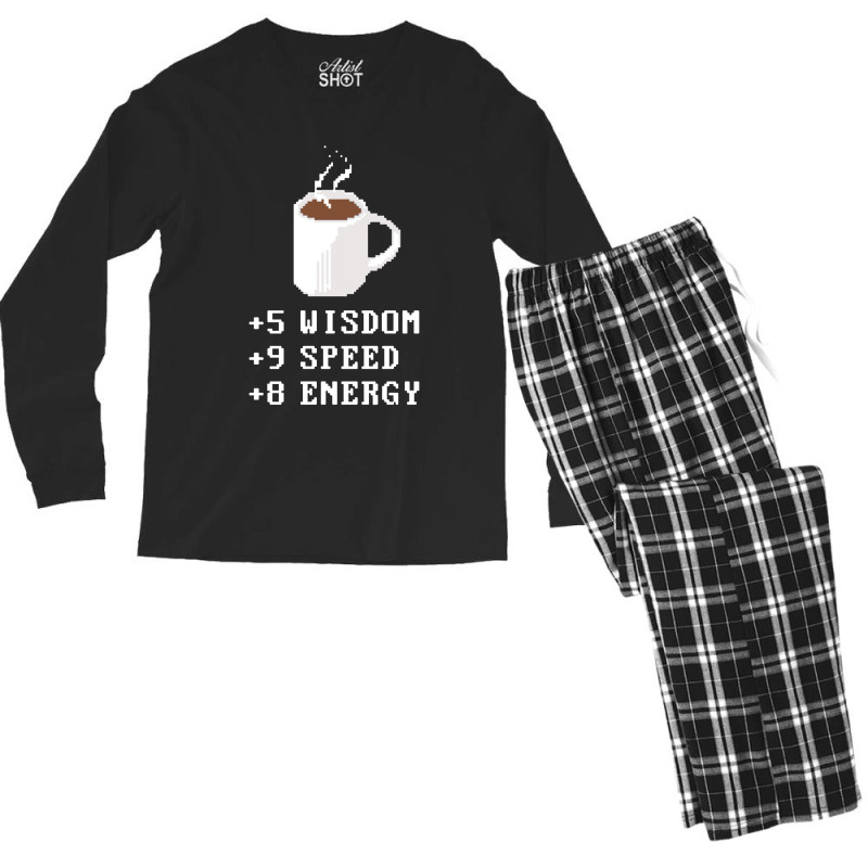 Coffee Plus To Stats Men's Long Sleeve Pajama Set | Artistshot