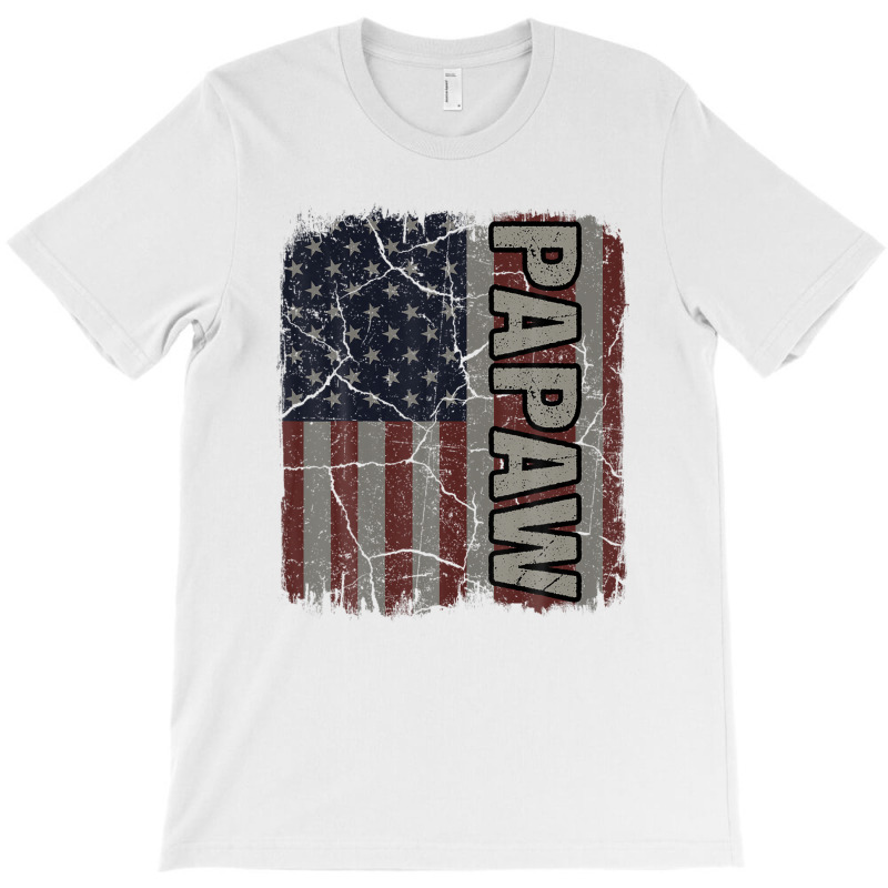 Papaw American Flag Vintage Father's Day 4th Of July Gift T-shirt | Artistshot