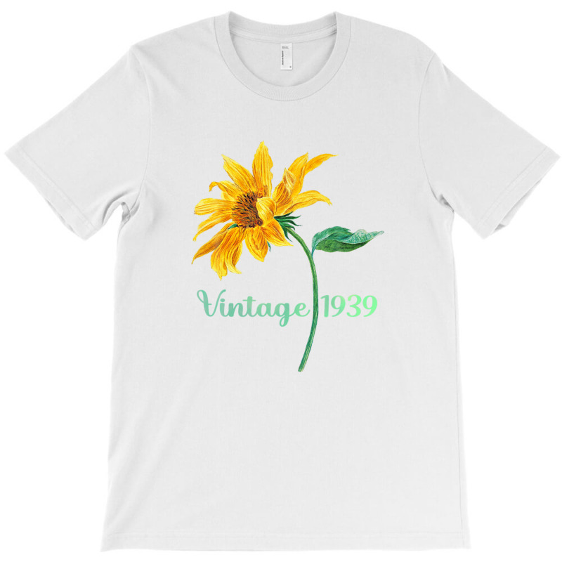 Vintage 1939 Shirt Sunflower 83 Years Old 83rd Birthday T-shirt | Artistshot