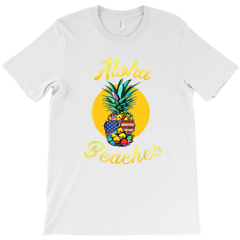 Pineapple Aloha Beaches Rainbow Retro Vintage Hawaiian T-shirt | Artistshot