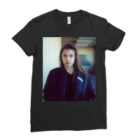 Angelina Jolie Young Stickers Ladies Fitted T-shirt | Artistshot