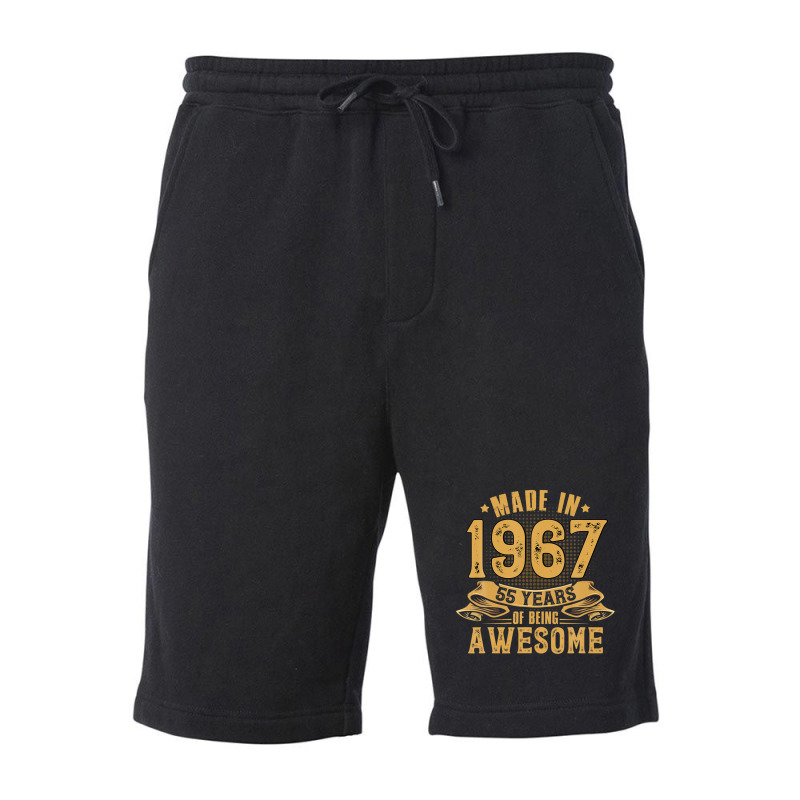 Made-in-1967 - 55 Years Of Being Awesome 55th Birthday Gifts Fleece Short | Artistshot