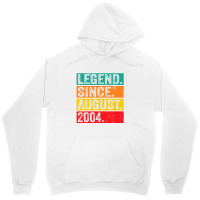 Legend Since August 2004 18th Birthday Retro 18 Years Old Unisex Hoodie | Artistshot