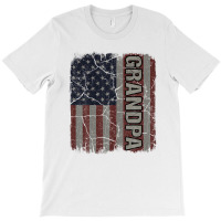 Grandpa American Flag Vintage Father's Day 4th Of July Gift T-shirt | Artistshot