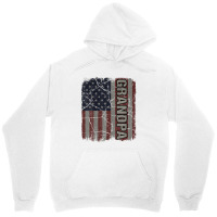 Grandpa American Flag Vintage Father's Day 4th Of July Gift Unisex Hoodie | Artistshot