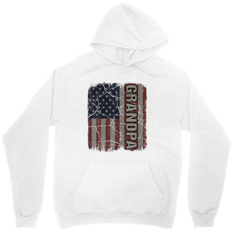 Grandpa American Flag Vintage Father's Day 4th Of July Gift Unisex Hoodie | Artistshot