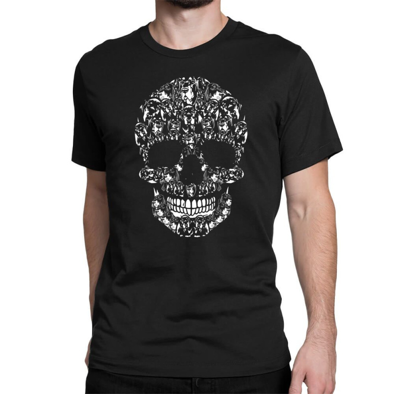 Funny Black And Tan Coonhound Dog Skull Halloween Costume Classic T-shirt by rabanaspenij | Artistshot