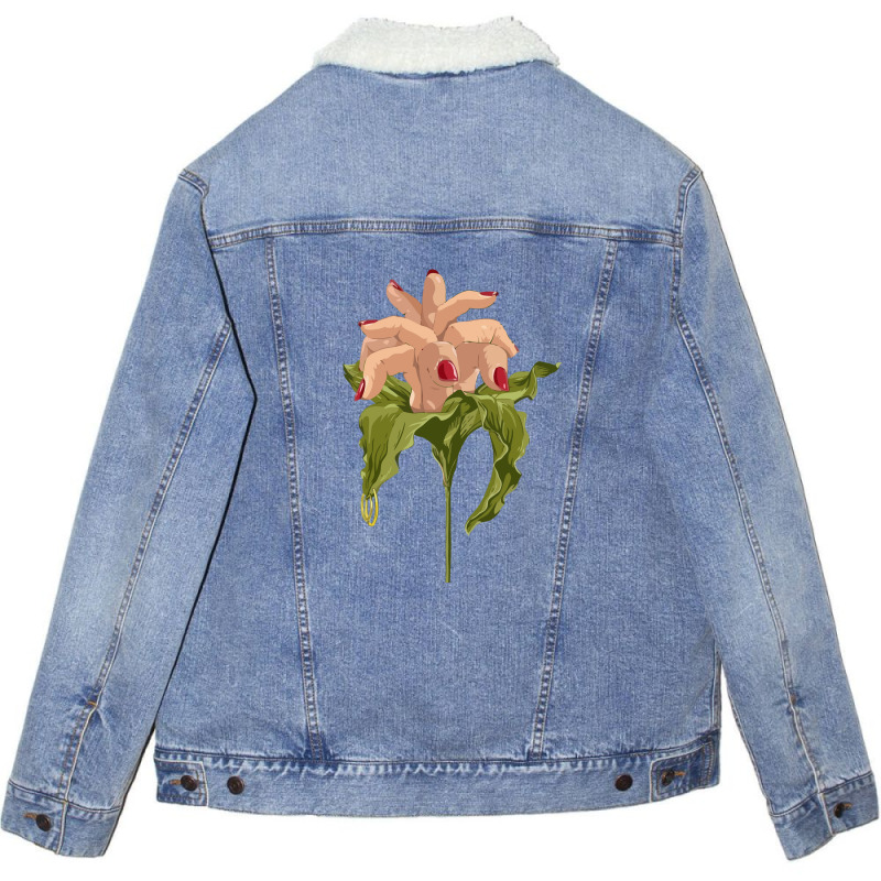 Flower's Of Heaven Unisex Sherpa-lined Denim Jacket | Artistshot