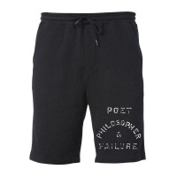 Poet Philosopher & Failure   Nihilist Fleece Short | Artistshot