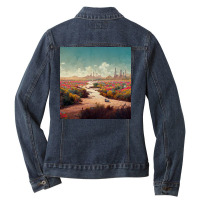 Desert Art Ladies Denim Jacket | Artistshot