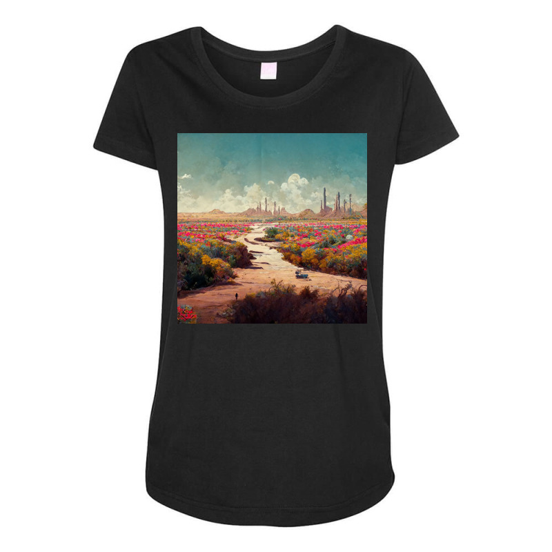 Desert Art Maternity Scoop Neck T-shirt by TheDol | Artistshot