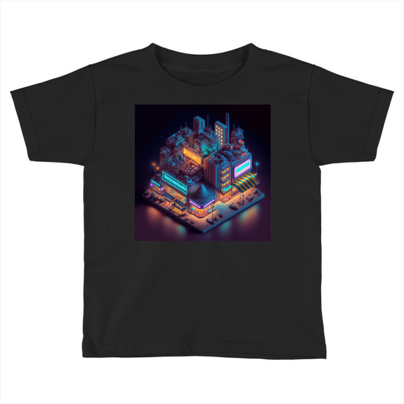 Neon City Painting Toddler T-shirt by TheDol | Artistshot