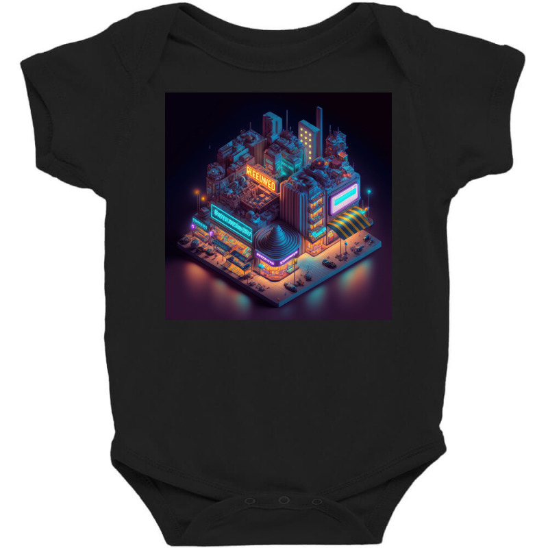 Neon City Painting Baby Bodysuit by TheDol | Artistshot