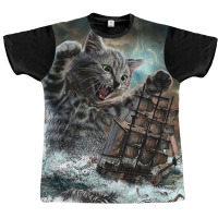 Titan Cat Kraken Graphic T-shirt | Artistshot