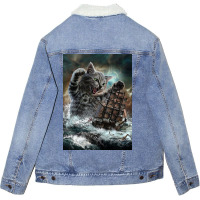 Titan Cat Kraken Unisex Sherpa-lined Denim Jacket | Artistshot