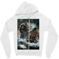 Titan Cat Kraken Zipper Hoodie | Artistshot