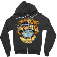 Tiger Lady Zipper Hoodie | Artistshot