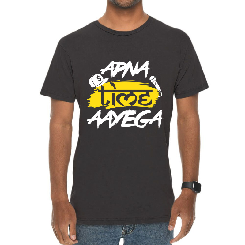 Apna Time Aayega Bollywood Hindi Quote Vintage T-Shirt by JONNELLENORTONN | Artistshot