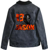 Jason Voorhees Friday The 13th 3 Unisex Sherpa-lined Denim Jacket | Artistshot