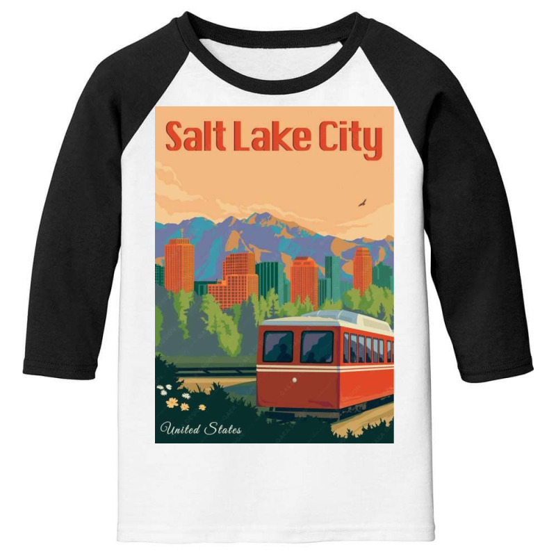 Salt Lake City Utah Youth 3/4 Sleeve | Artistshot