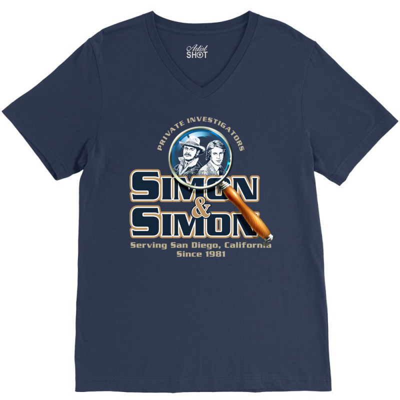 Simon And Simon Private Investigators V-Neck Tee by nounirovy8 | Artistshot