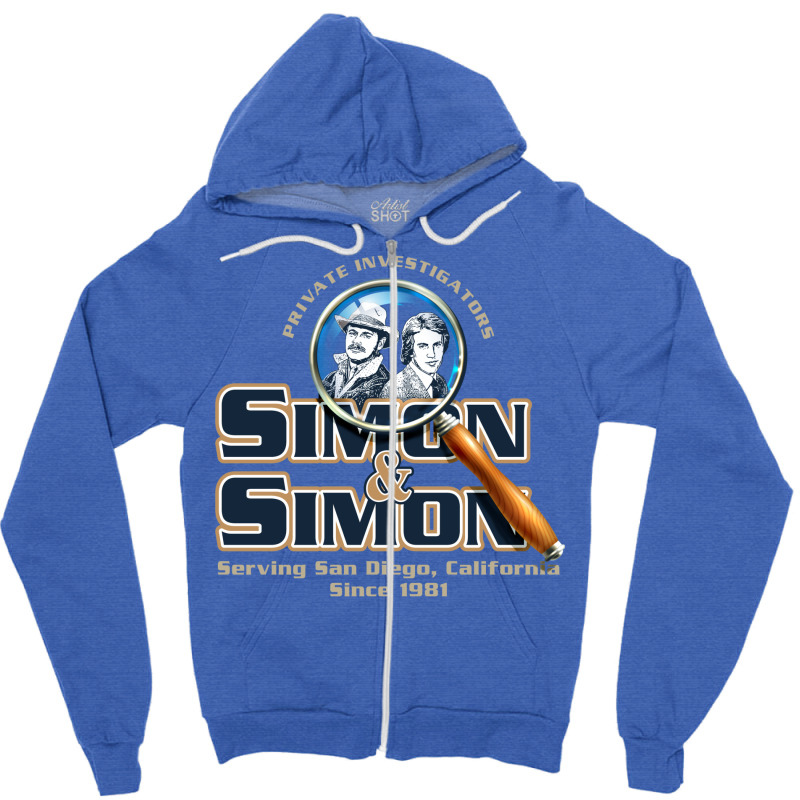 Simon And Simon Private Investigators Zipper Hoodie by nounirovy8 | Artistshot