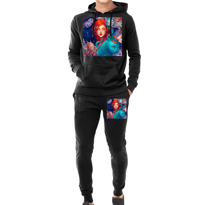 Beautiful Girls Art Hoodie & Jogger Set | Artistshot