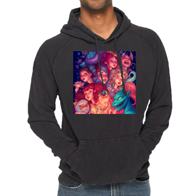 Woman On A Parade Vintage Hoodie | Artistshot