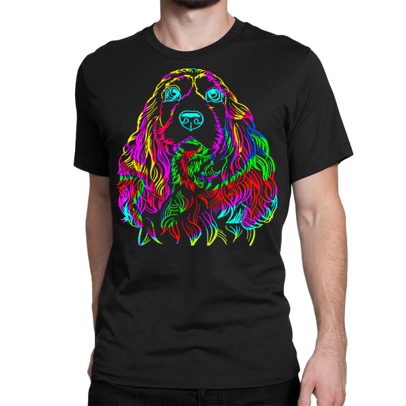 Cocker T  Shirt Colorful Cocker Spaniel Dog T  Shirt Classic T-shirt by kris86407 | Artistshot