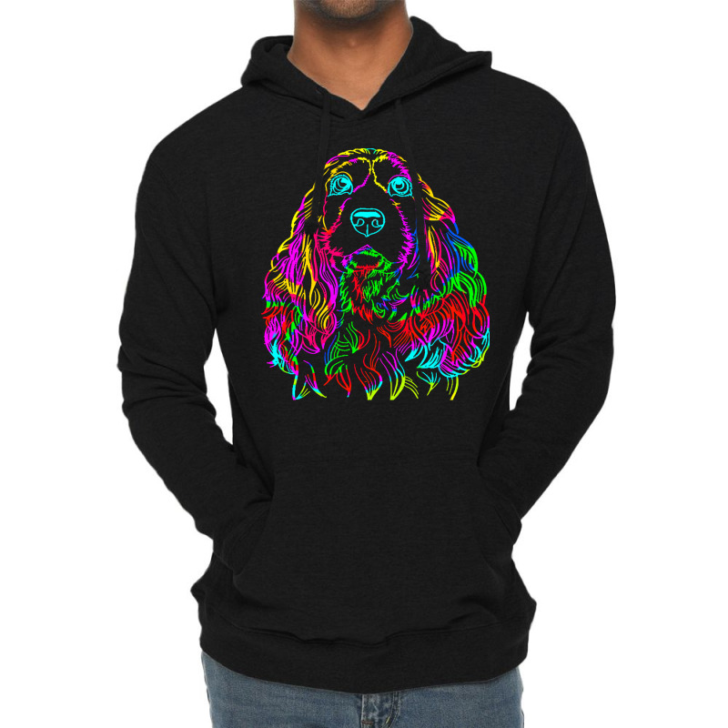 Cocker T  Shirt Colorful Cocker Spaniel Dog T  Shirt Lightweight Hoodie by kris86407 | Artistshot