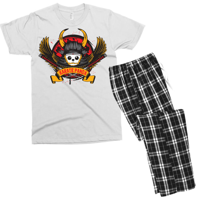 Karate Panda Samurai With Wings Men's T-shirt Pajama Set | Artistshot