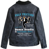 Pulp Friction Dance Studio Unisex Sherpa-lined Denim Jacket | Artistshot