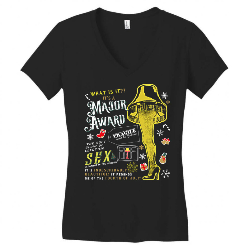 It's A Major Award Leg Lamp A Christmas Story Women's V-Neck T-Shirt by dochkoflyo | Artistshot