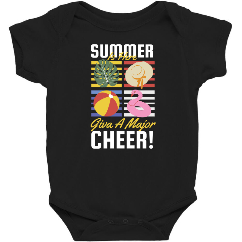 Summer Is Here Give A Major Cheer Baby Bodysuit by April Shop | Artistshot