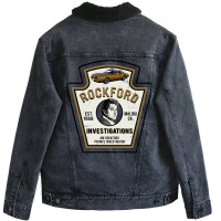 Rockford Investigations Emblem Unisex Sherpa-lined Denim Jacket | Artistshot