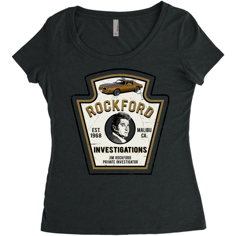 Rockford Investigations Emblem Women's Triblend Scoop T-shirt by bakshnoisrit | Artistshot