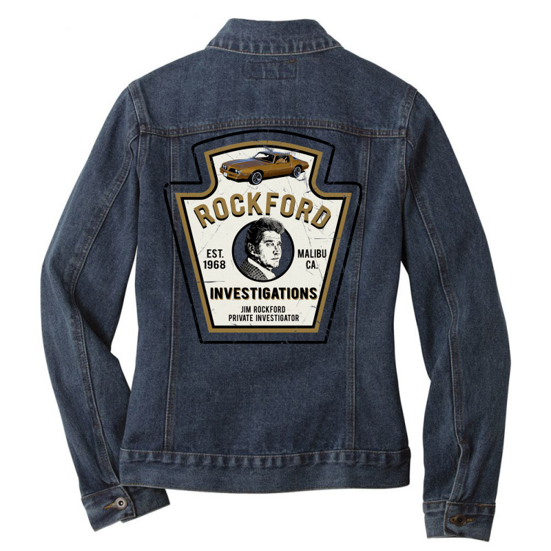 Rockford Investigations Emblem Ladies Denim Jacket by bakshnoisrit | Artistshot