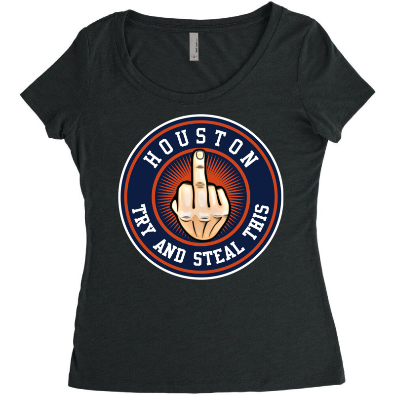 Houston Asterisks   Try And Steal This Women's Triblend Scoop T-shirt by romosmeha2 | Artistshot