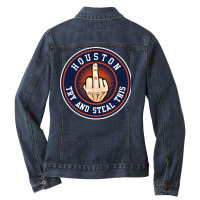 Houston Asterisks   Try And Steal This Ladies Denim Jacket | Artistshot