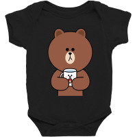 Cute Brown Bear And Cony Baby Bodysuit | Artistshot