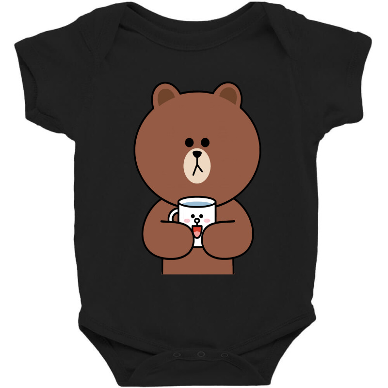 Cute Brown Bear And Cony Baby Bodysuit by Ja98 | Artistshot