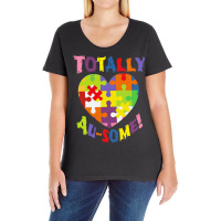 Autism Awareness Day T  Shirt Totally Au  Some! Support Love Accept Wo Ladies Curvy T-shirt | Artistshot