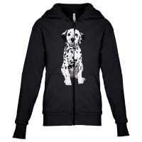 Cute Dalmatian Youth Zipper Hoodie | Artistshot