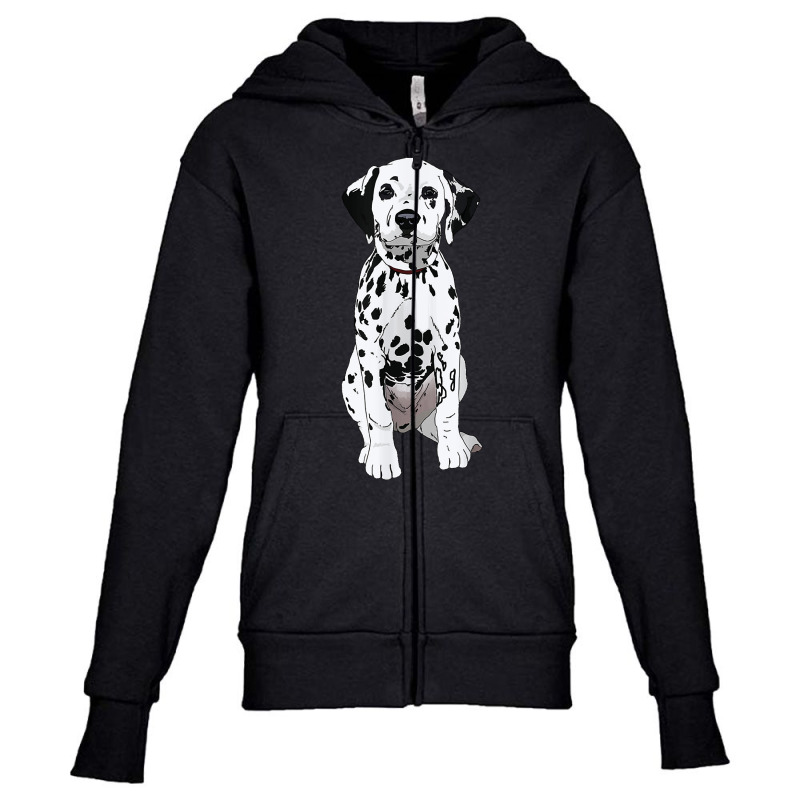 Cute Dalmatian Youth Zipper Hoodie by Ja98 | Artistshot