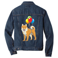 Dog Lover T  Shirt Icelandic Sheepdog Dog With Ballons T  Shirt Men Denim Jacket | Artistshot