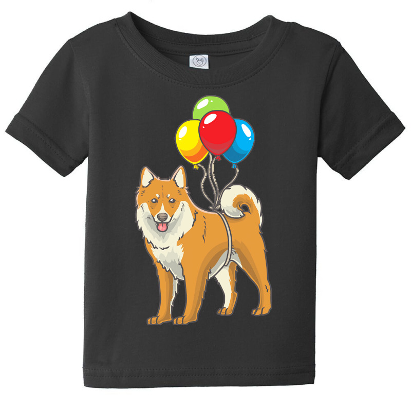 Dog Lover T  Shirt Icelandic Sheepdog Dog With Ballons T  Shirt Baby Tee by kris86407 | Artistshot